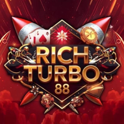Banner indicating how to download or install the Rich Turbo 888 mobile app.